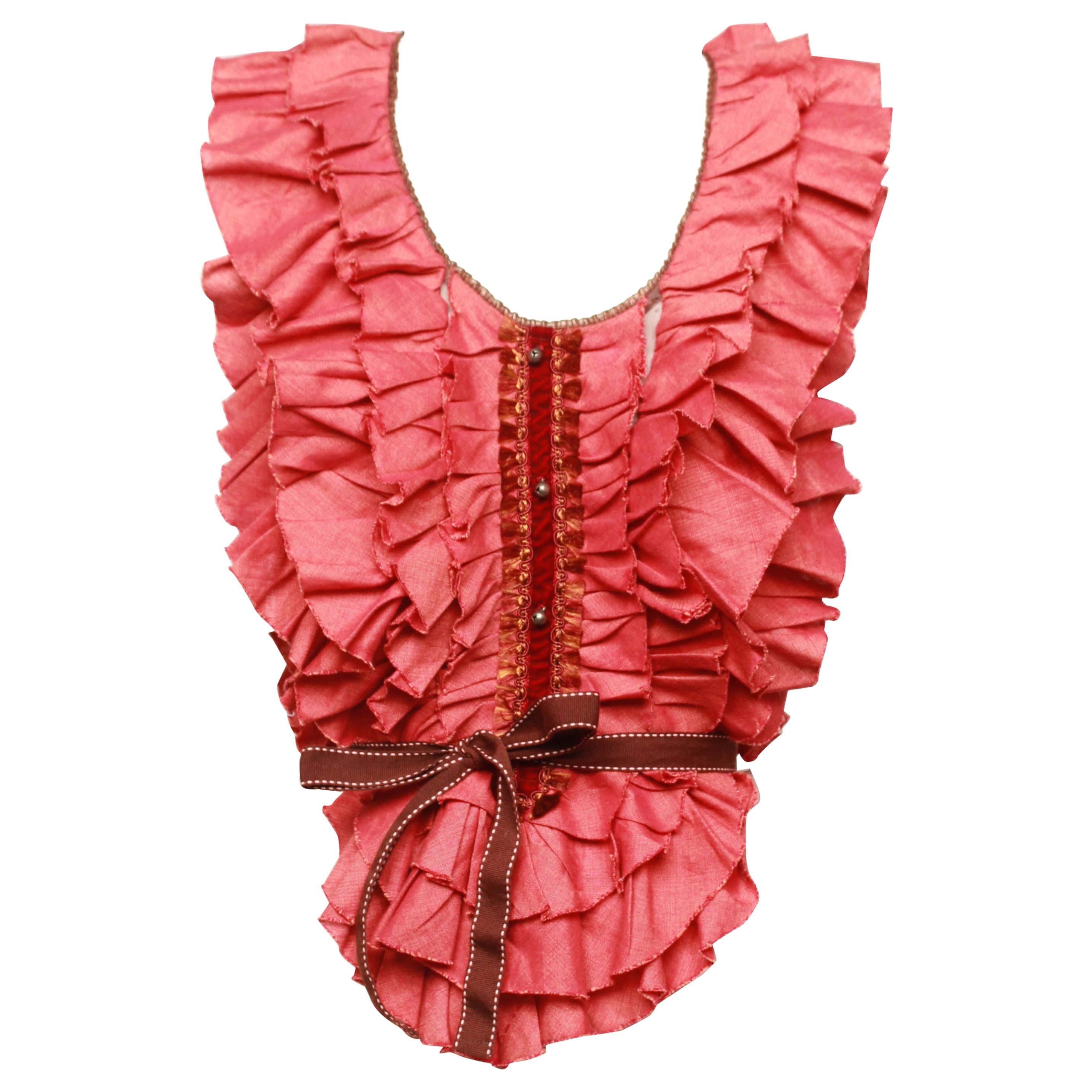 Theatre Ruffle Bib Top