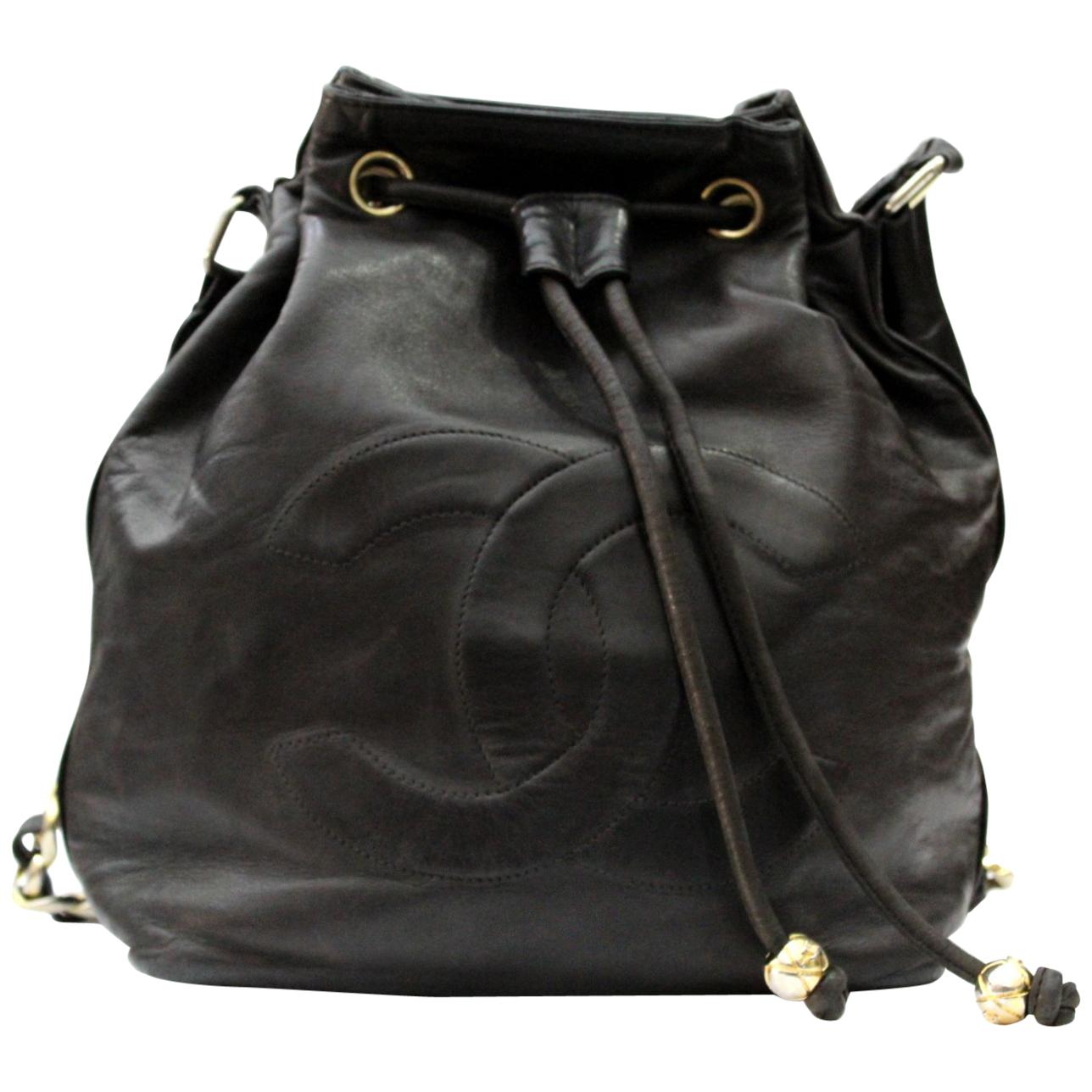 90s Chanel Vintage Black Leather Bag at 1stDibs | chanel 90s bag
