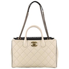 Chanel Portobello Logo Tote Quilted Lambskin Large