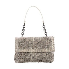 Bottega Veneta Olimpia Shoulder Bag Tobu Intrecciato Snakeskin Small