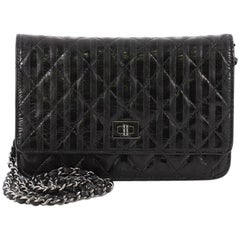 Chanel Rayures Reissue Wallet on Chain Quilted Calfskin