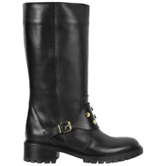Fendi Spiked Leather Biker Boots