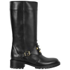 Fendi Spiked Leather Biker Boots 