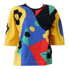 Vintage 1990s Yves Saint Laurent Abstract Color Block T-Shirt 