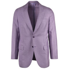 Brioni Men Two Button Purple Cashmere Jersey Piuma Sportcoat-48