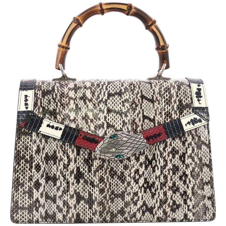 Gucci Lilith Top Handle Bag Snakeskin Medium