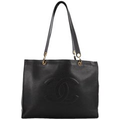 Chanel Vintage CC Chain Tote Caviar Large