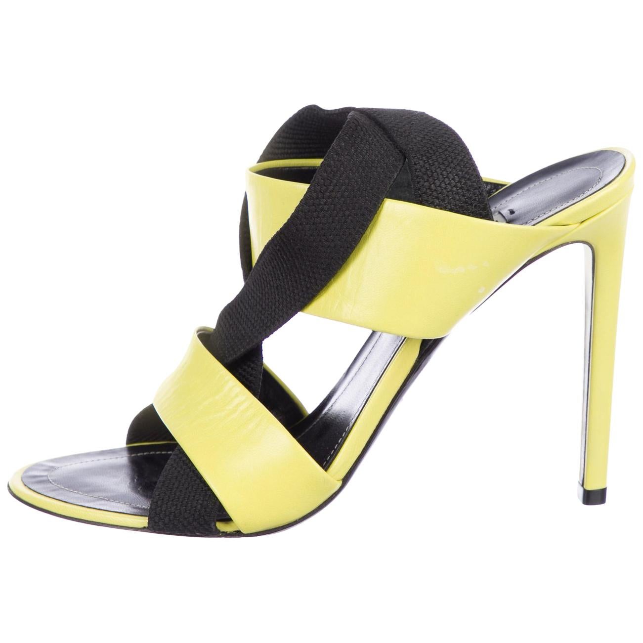 balenciaga neon heels