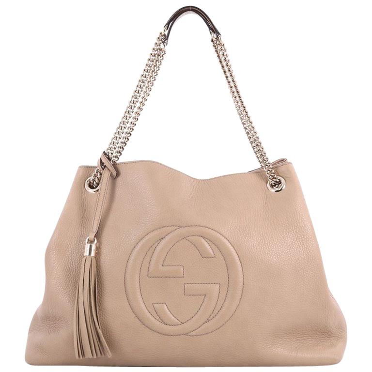 Gucci Soho Chain Strap Shoulder Bag Leather Large at 1stdibs