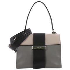 Prada Metal Ribbon Top Handle Bag City Calfskin Medium
