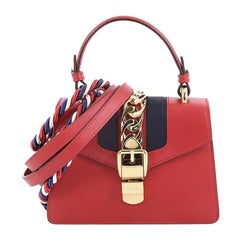 Gucci Sylvie Top Handle Bag Leather Mini