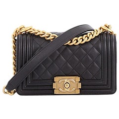 Chanel Boy Flap Bag Quilted Calfskin Small