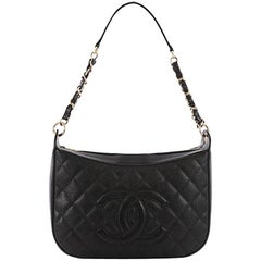 Chanel Timeless CC Chain Shoulder Bag Quilted Caviar Medium