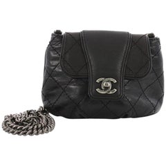 Chanel Bubble Graphic Messenger Quilted Calfskin with Caviar Mini