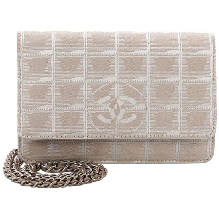 Chanel Travel Line Wallet on Chain Quilted Nylon at 1stDibs