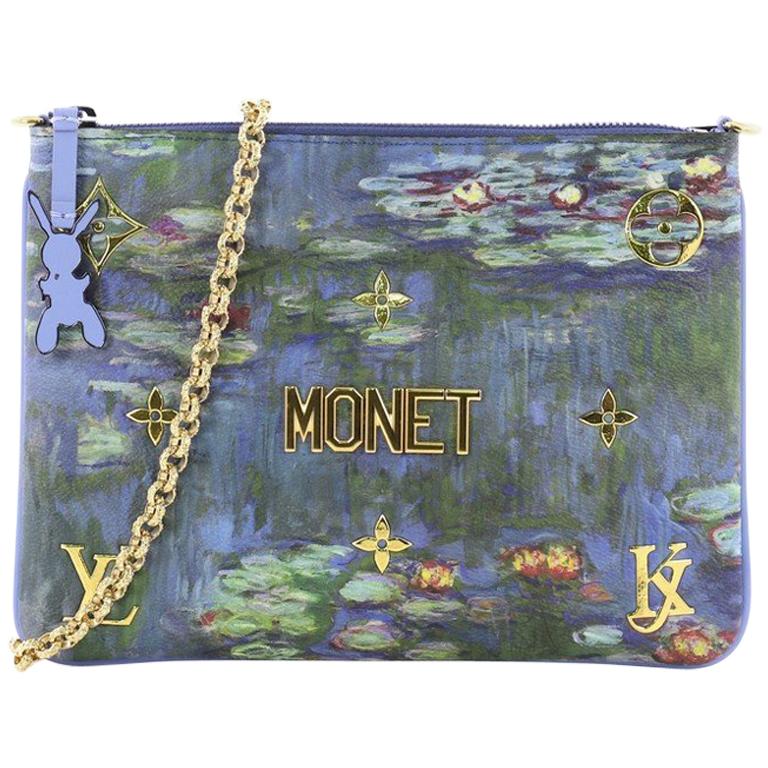 Louis Vuitton Pochette Clutch Limited Edition Jeff Koons Monet Print Canvas  at 1stDibs | monet louis vuitton, louis vuitton monet bag, lv monet