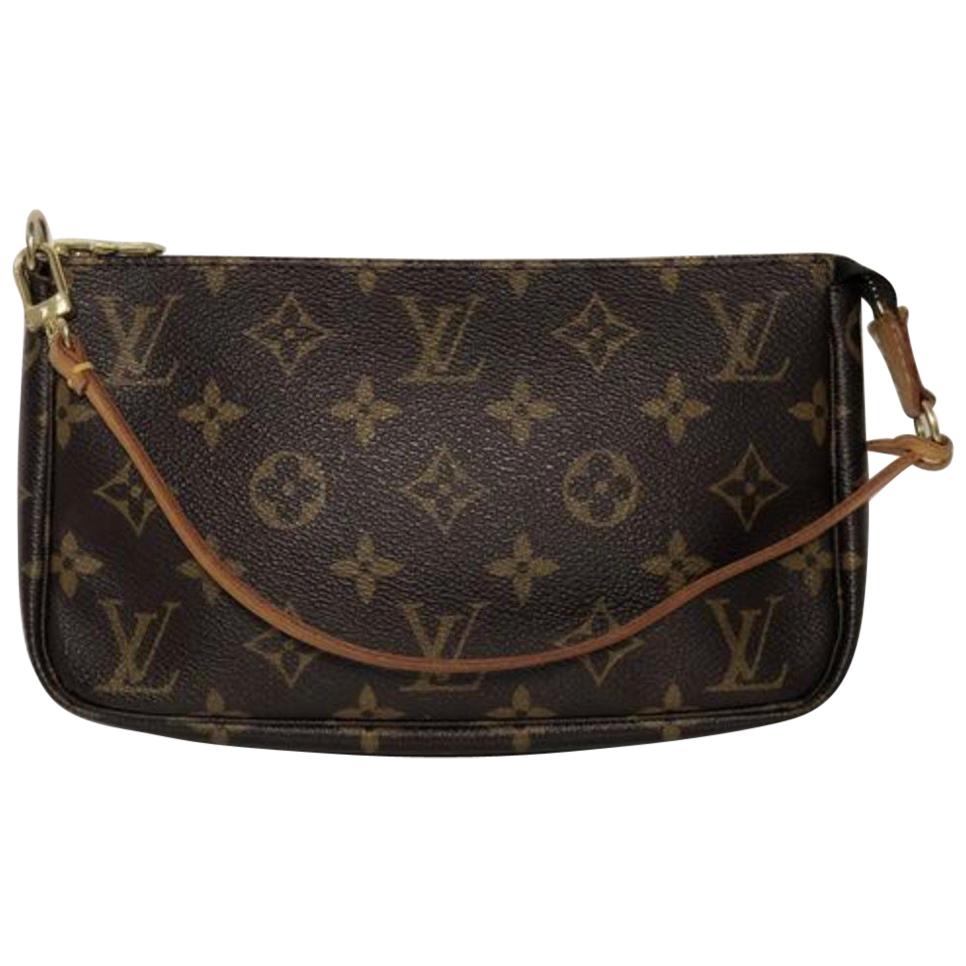 Louis Vuitton Monogram Pochette Accessories Wristlet Handbag For Sale