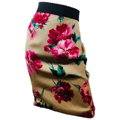 Dolce & Gabbana Silk Pencil Skirt