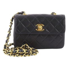 Chanel Vintage CC Chain Flap Bag Quilted Leather Extra Mini Chanel Vintage CC Chain Flap Bag Quilted Leather Extra Mini