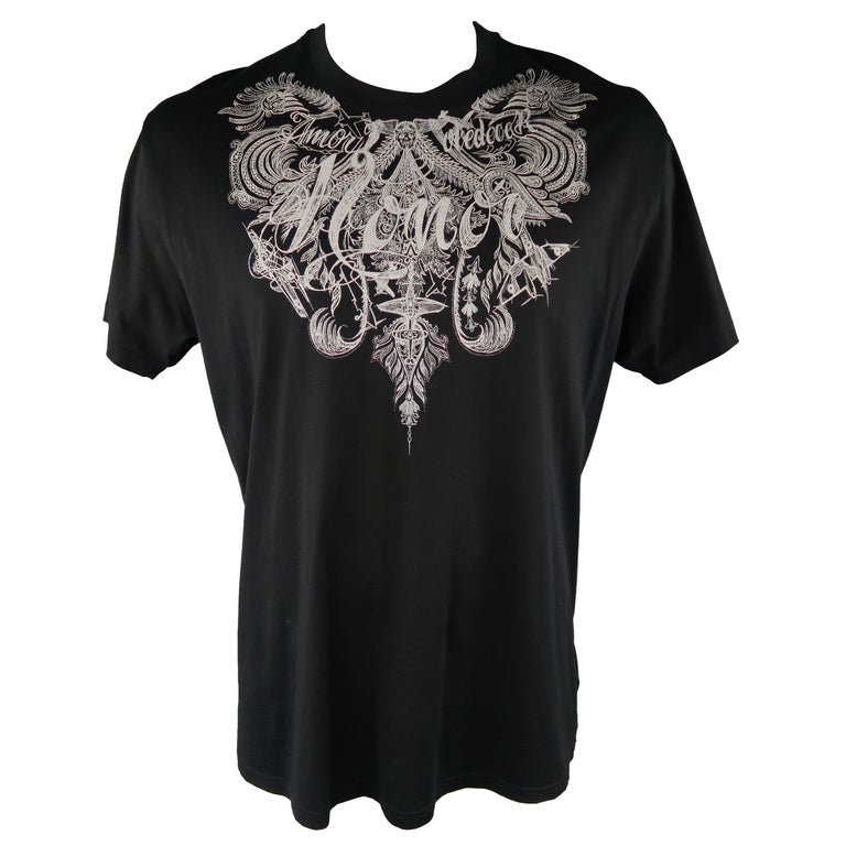 GIVENCHY Size S Black Graphic Cotton Oversized T-shirt at 1stDibs