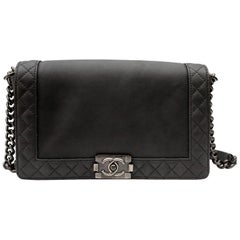 2013/2014 Chanel Gry Leather Reverso Boy Bag