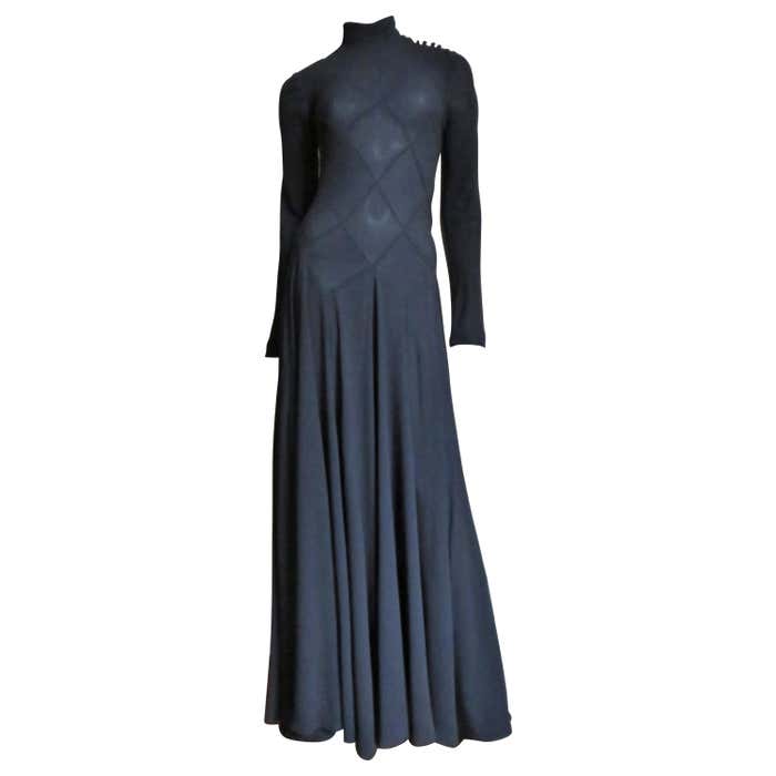 Calvin Klein Silk Maxi Dress with Intricate Seaming For Sale at 1stDibs ...