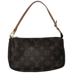  Louis Vuitton Monogram Pochette Accessories Wristlet Handbag