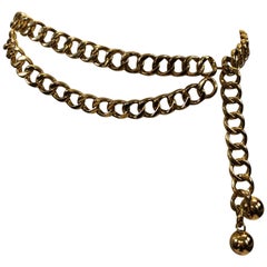 Chanel Gold Tone Chain Belt