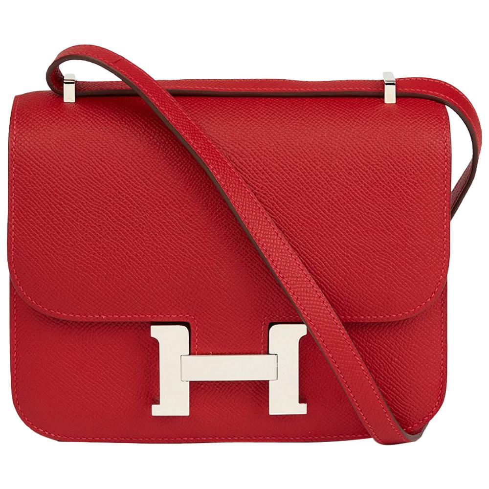 Hermès 2013 Rouge Casaque Epsom Leather Constance 18