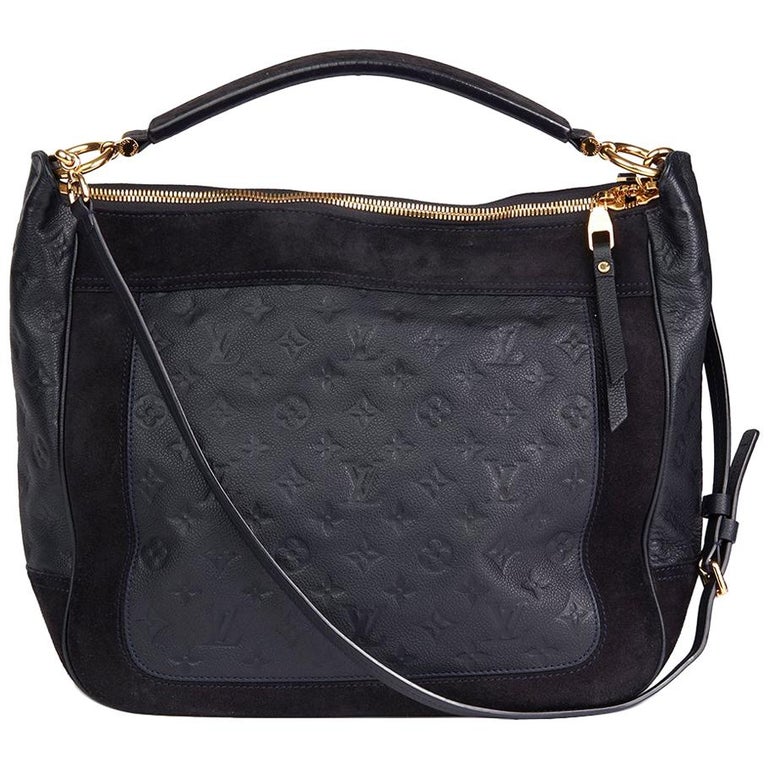 2012 Louis Vuitton Black Monogram Empreinte Leather and Suede Audacieuse Bag at 1stdibs