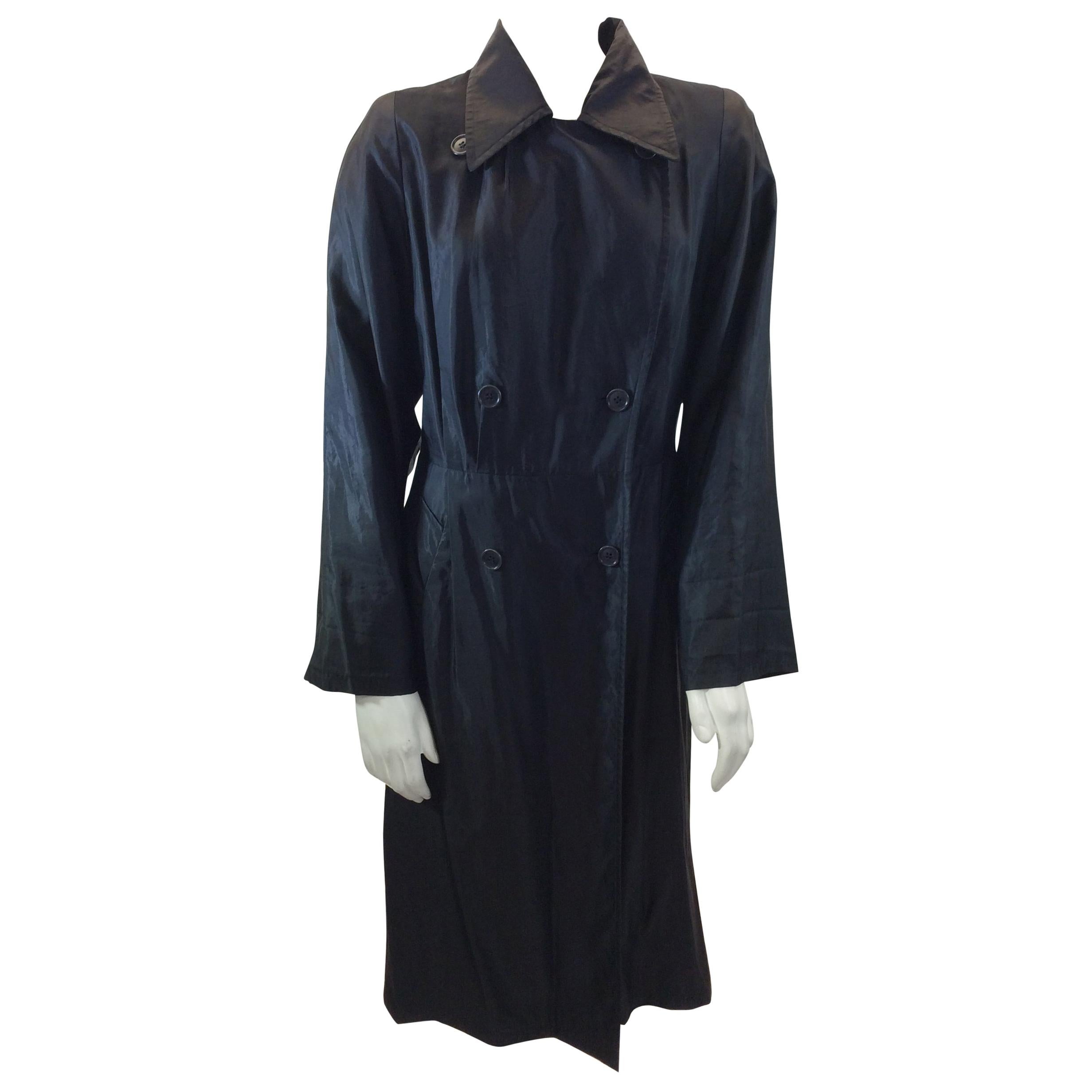 Dries Van Noten Black Trench Coat For Sale