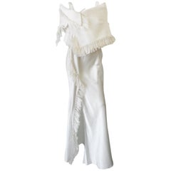 1990s John Galliano Raffia Shawl Dress