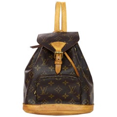 Used Louis Vuitton Brown LV Monogram Mini Montsouris Backpack Bag