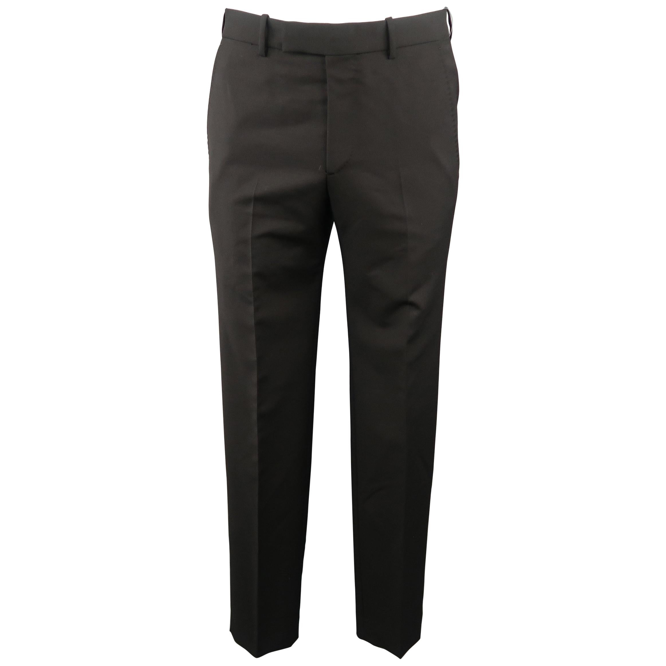 ALEXANDER MCQUEEN Size 34 Black Solid Wool Dress Pants