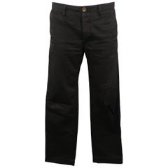 VISVIM Size 36 Black Solid Cotton Slim Chino Casual Pants