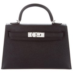 Hermes 20 Mini Kelly Seller II Top Handle Satchel Shoulder Flap Bag in Box