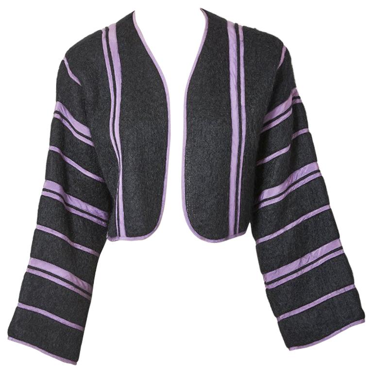 Geoffrey Beene Mohair Striped Bolero