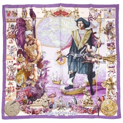 Hermes Les Ameriques by Kermit Oliver Silk Scarf