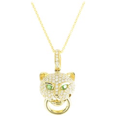 Anita Ko Diamond Panther Knocker Necklace 