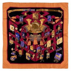 Very Rare Vintage Hermes Silk Scarf 'Reveries Japonaises' by Caty Latham