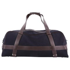 Hermes Arion Duffle Bag Canvas With Leather