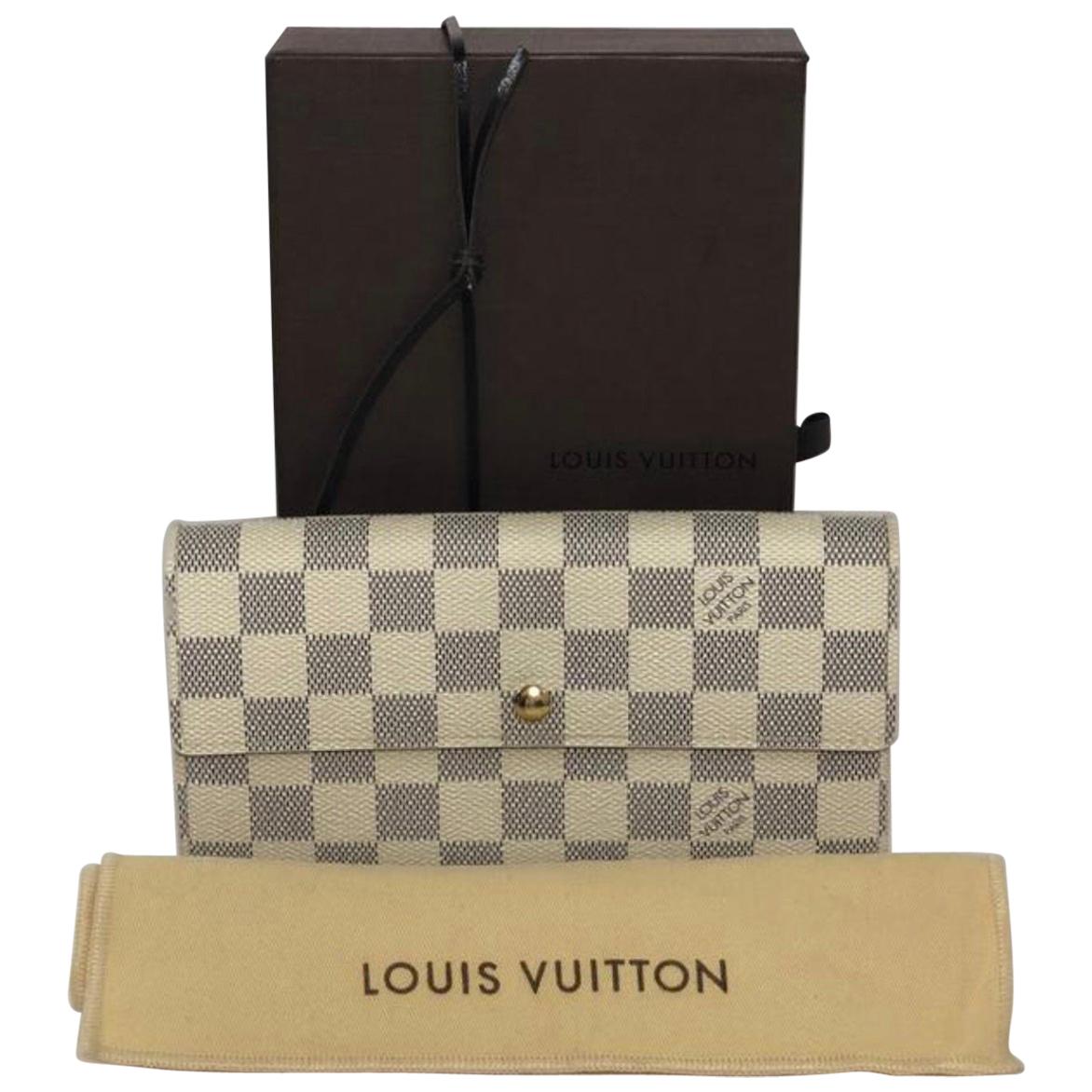  Louis Vuitton Damier Azur Sarah Wallet For Sale