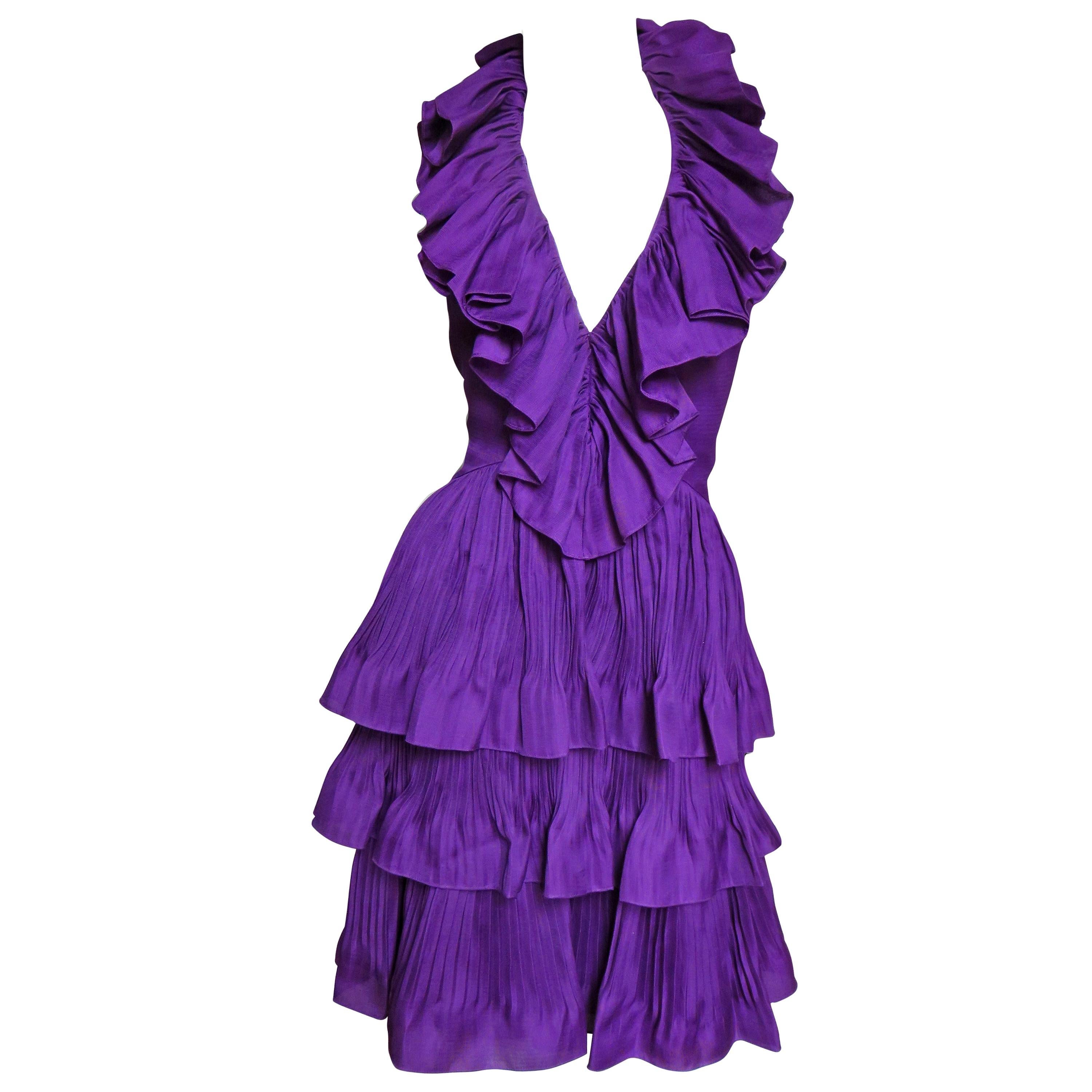 John Galliano for Christian Dior S/S 2009 Silk Halter Dress For Sale