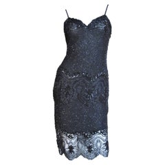 Fabrice Couture Silk Beaded Camisole and Skirt Set 1990s