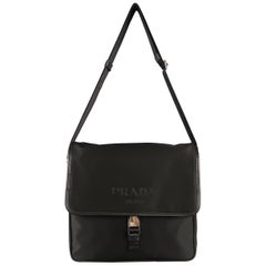 PRADA Black Nylon Messenger Bag