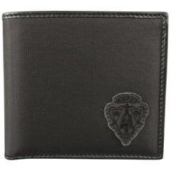 Retro GUCCI Black Leather Nylon Wallet