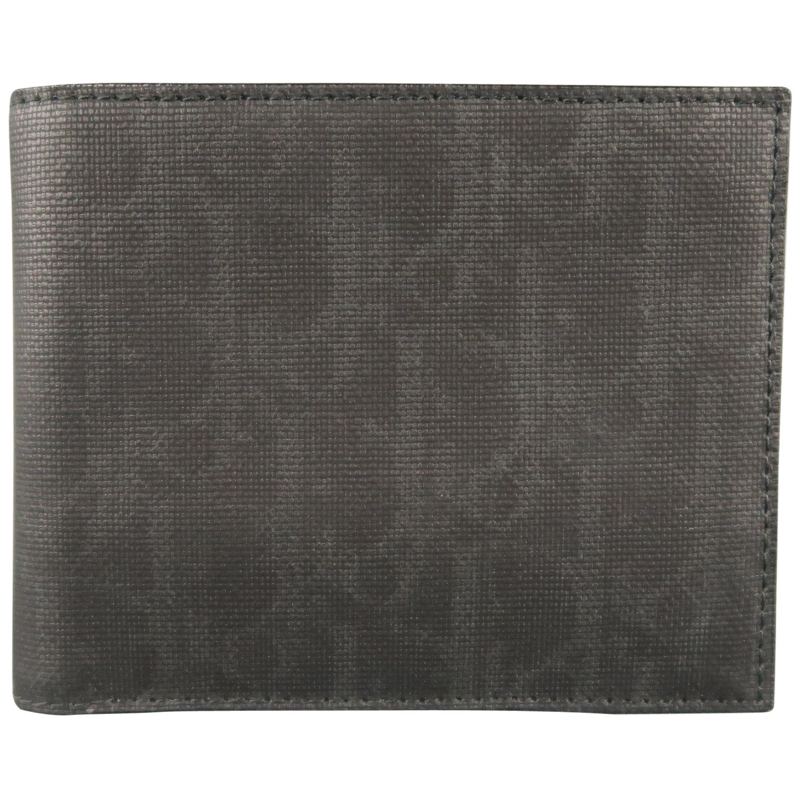 DIOR Homme Black Leather Monogram Wallet at 1stDibs | dior homme wallet