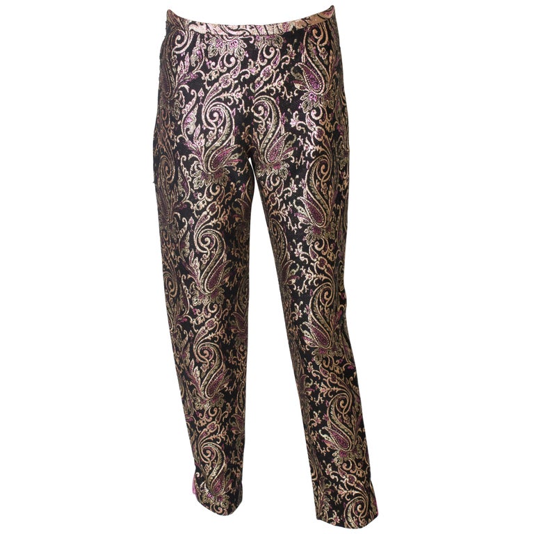 Vintage Brocade Trousers at 1stDibs