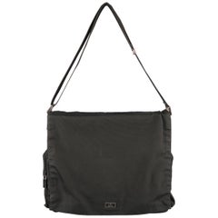 Retro GUCCI Black Nylon Messenger Bag