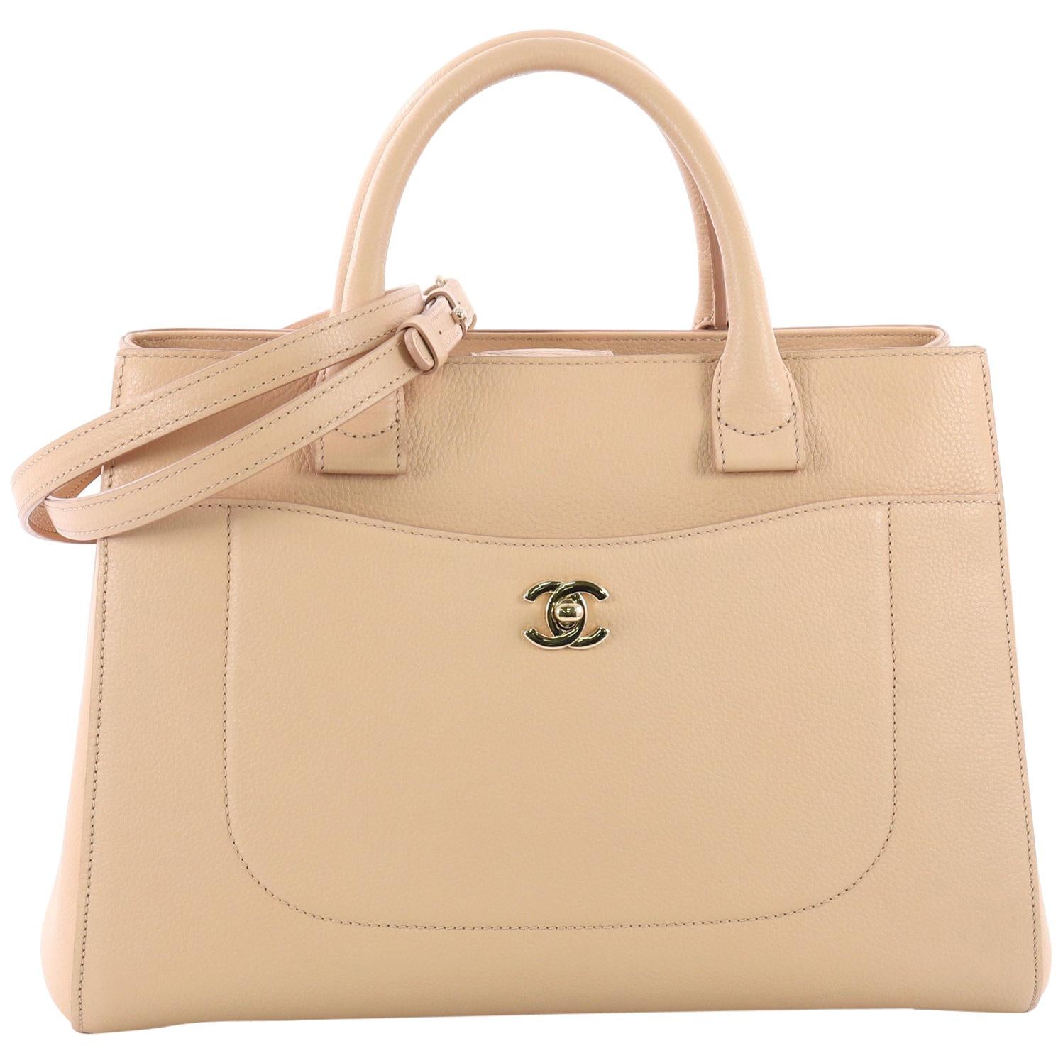 CHANEL Grained Calfskin Mini Neo Executive Shopper Tote Light